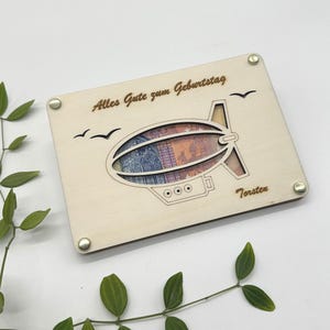 Zeppelin Geschenkidee aus Holz