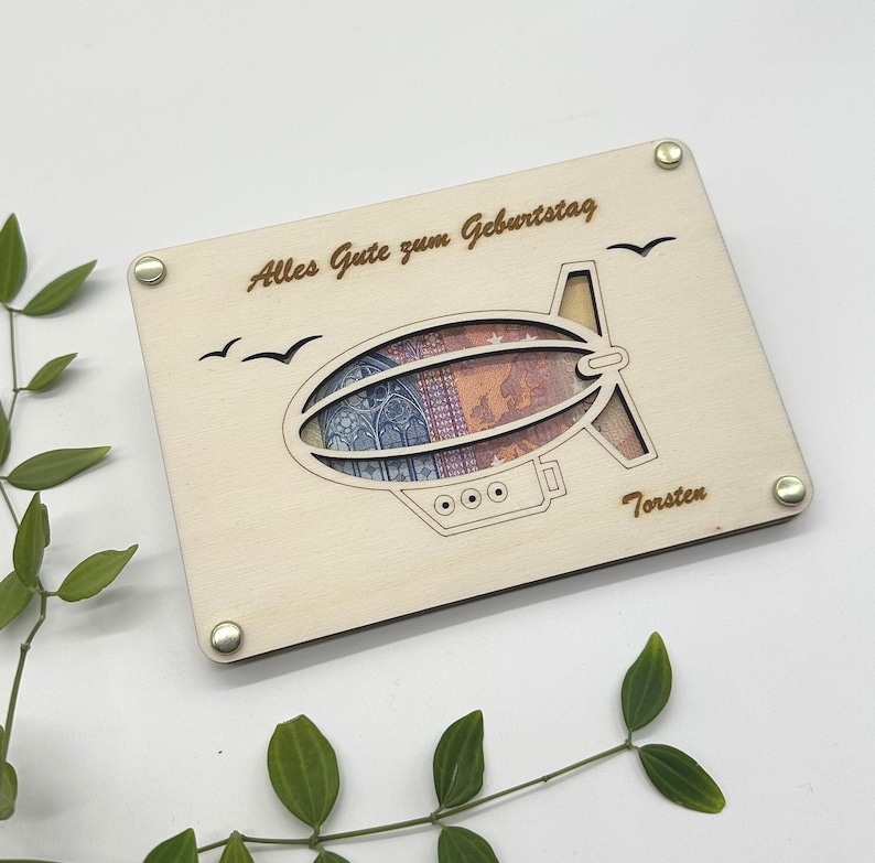 Zeppelin Geschenkidee aus Holz