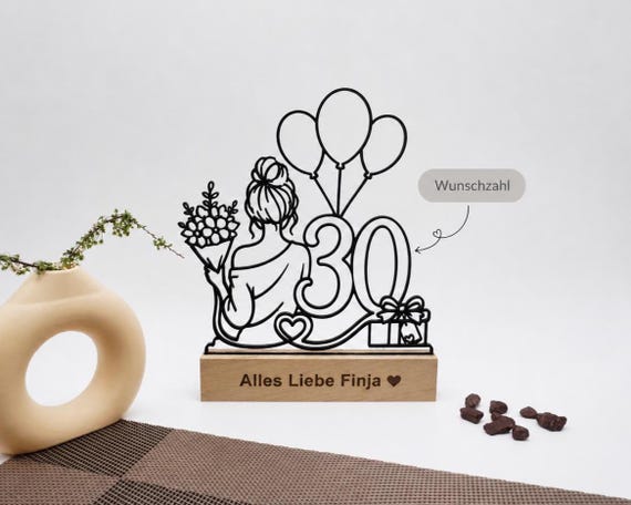 Geschenk zum Geburtstag | Geburtstagsgeschenk Frau personalisiert | 30. 40. 50. Geburtstags | Geschenk Freundin Schwester Tochter | Gravur