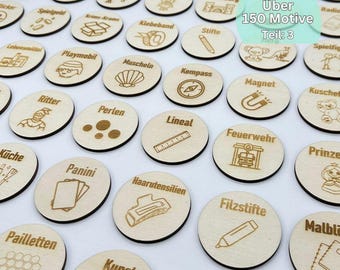 Over 150 wooden label designs for Trofast shelves or boxes (Part 3) / Easily organize drawers with text and symbols for the children's room