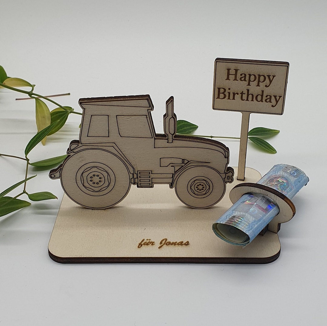 Geldgeschenk Traktor / Schlepper zum verschenken von Geldscheinen zu