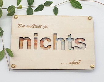 Cash gift to give with "nothing" records | you didn't want anything | Funny birthday gift for him or her