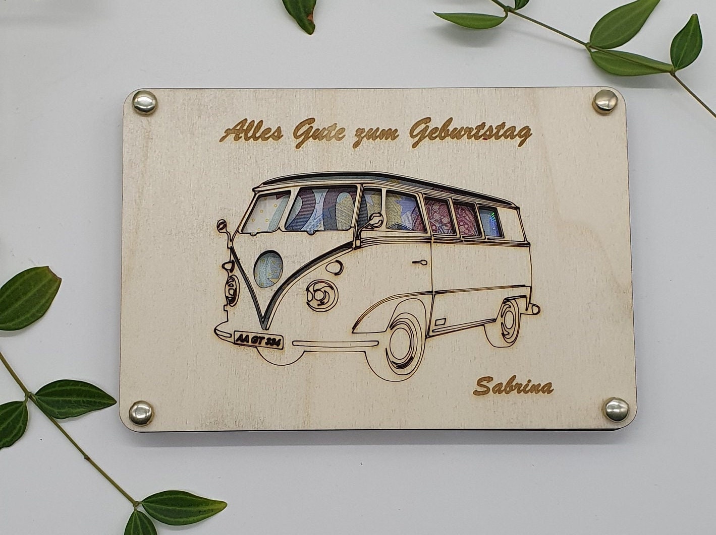  Nostalgic-Art Retro Blechschild, 15 x 20 cm, VW Bulli – Let's  Get Away Night – Volkswagen Bus Geschenk-Idee, aus Metall, Vintage Design