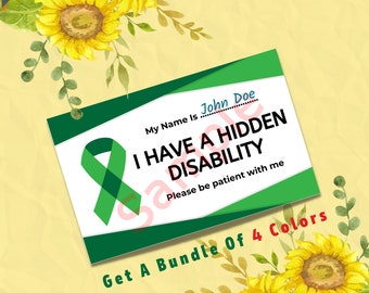 Invisible Disability Awareness Card Template – Medical Alert ID (PDF)