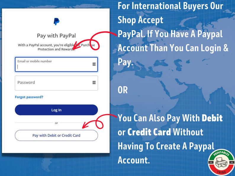 Payment Options: Paypal, Debit, and Credit cards