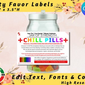 BkeeCten Funny Teacher Appreciation Gift - Plastic Chill Pills Jar With "Chill Pills"Sticker Cute Practical Medication Management