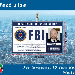 Customizable FBI Agent Id Badge Template | Supernatural FBI ID Badge ...
