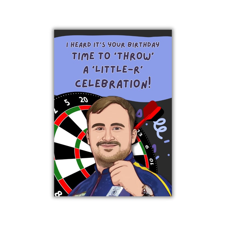Luke Littler, Darts, Funny, Birthday Card - Etsy UK