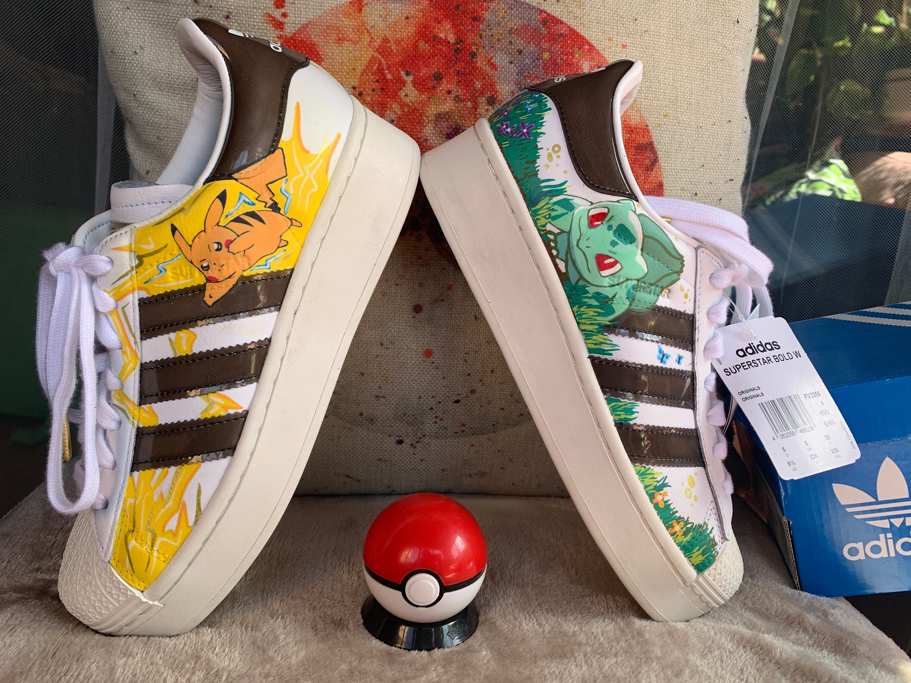 Adidas Superstar Bold X Pokemon Custom Etsy