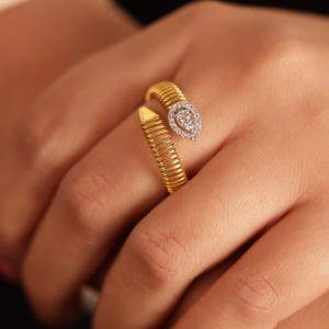 Dainty 14K Gold Diamond Ring: Minimalist Engagement Jewelry