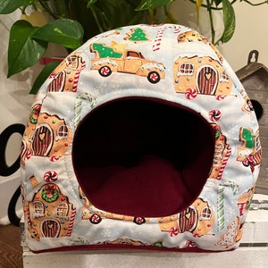 Guinea Pig Hidey,Guinea Pig Nest, Fleece Hidey, guinea pig Bed, Hidey House for Guinea Pigs, Cozy Cave Holiday House