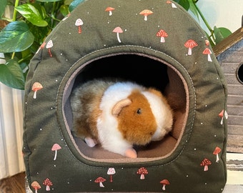 Guinea Pig Hidey,Guinea Pig Nest, Fleece Hidey, guinea pig Bed, Hidey House for Guinea Pigs, Cozy Cave