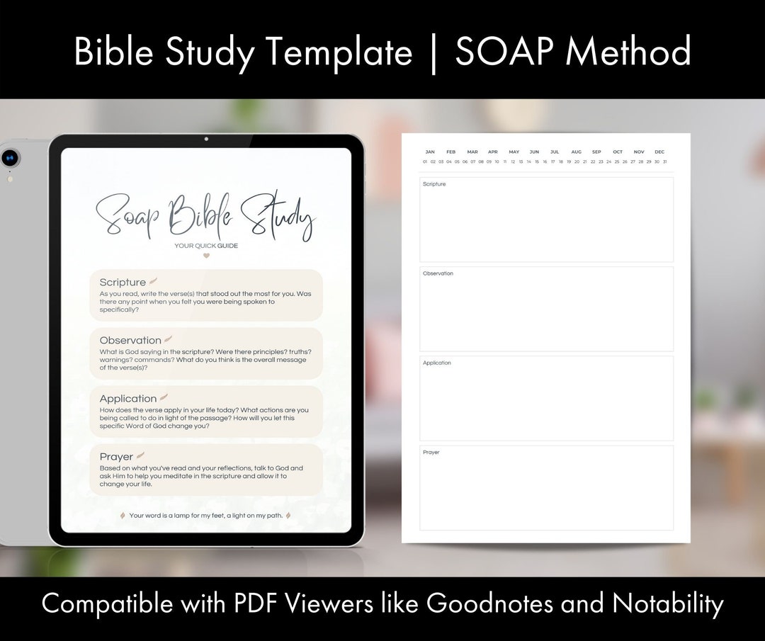 SOAP Prayer Journal Printable 56 Page Digital Christian Etsy