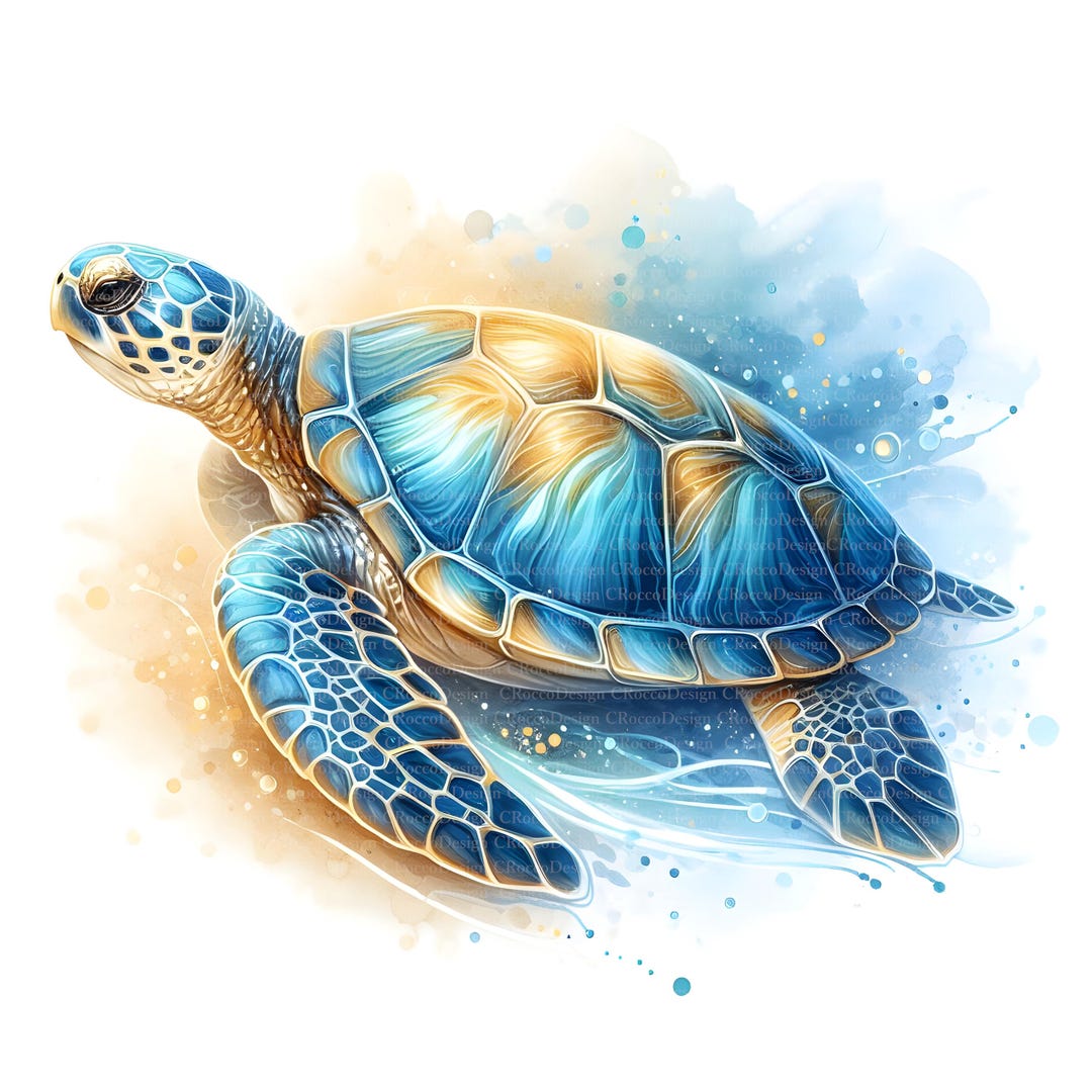 10 Abstract Turtle Clipart JPG, Printable Art, Digital Download ...