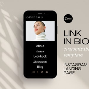 Landingpage. Link im Bio Template. Digitaler Download. Instagram-Vorlage. Canva Vorlage. Canva link in bio.Instagram Landing Page.Link Baum