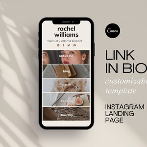 Landingpage. Link im Bio Template. Digitaler Download. Instagram-Vorlage. Canva Vorlage. Canva link in bio.Instagram Landing Page.Link Baum