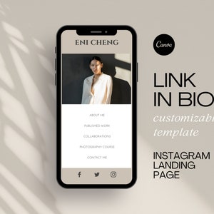 Landingpage. Link im Bio Template. Digitaler Download. Instagram-Vorlage. Canva Vorlage. Canva link in bio.Instagram Landing Page.Link Baum