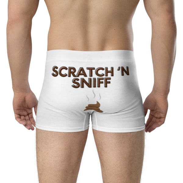 Scratch 'N Sniff Underwear, Funny Men's Underwear, Gift for Him, Custom Underwear, Gift for Husband