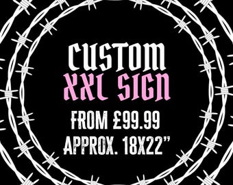 XXL Custom Vinyl Fringe Banner Sign - Single or Double Sided