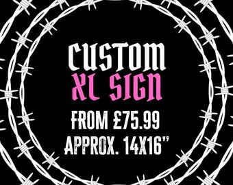 XL Custom Vinyl Fringe Banner Sign - Single or Double Sided