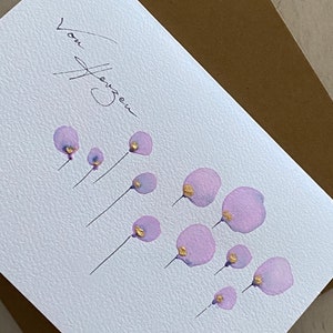 KEIN Druck HERZEN für dich handgemalte Aquarellkarte Original Gruß Valentinstag Liebe Geburtstag Freundschaft personalisiert Kalligraphie