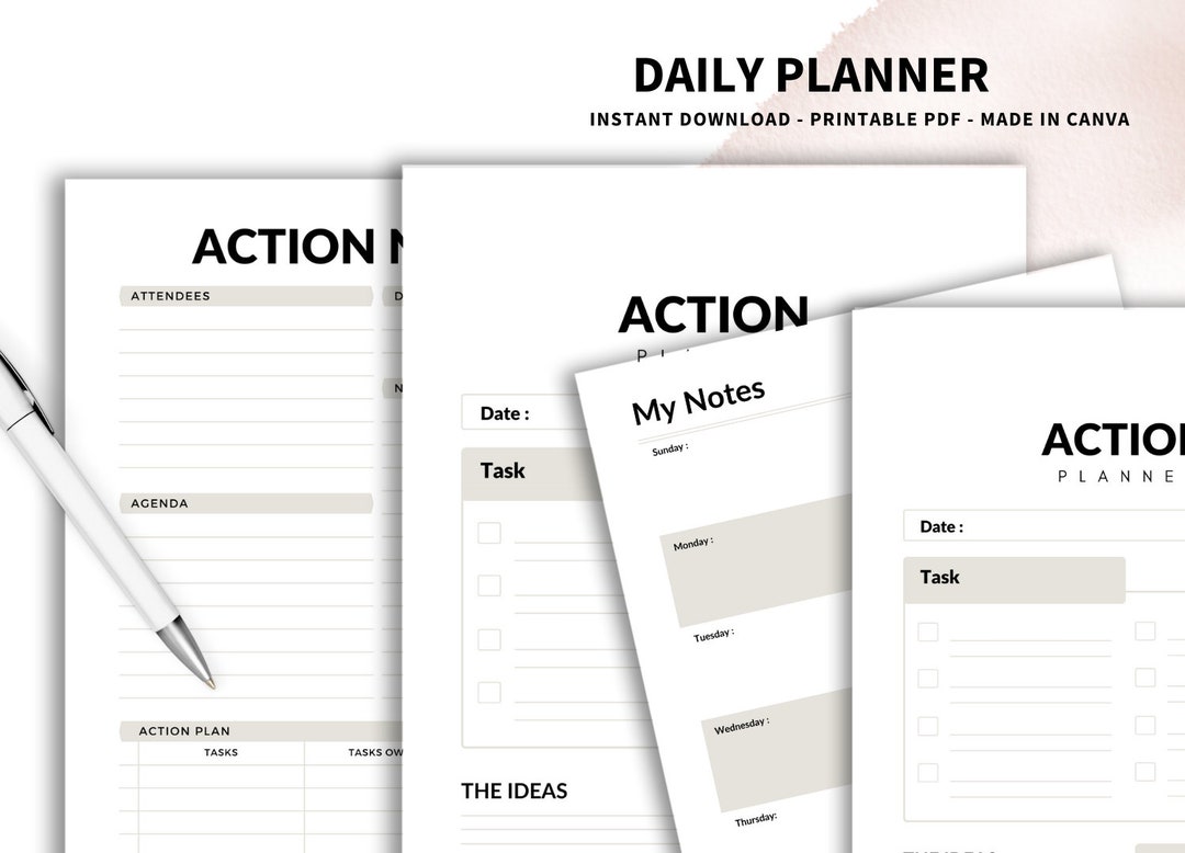 ADHD Planner .pdf 2023 ADHD Planner ADHD Daily Planner Adhd Etsy