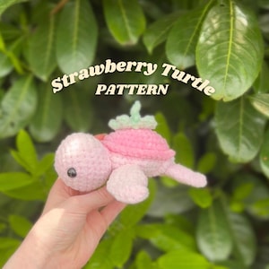 Strawberry turtle crochet PATTERN