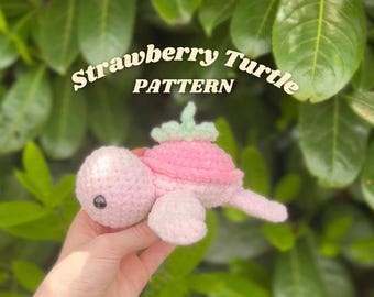 Amigurumi strawberry turtle crochet PATTERN