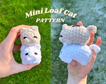 Crochet mini loaf cat PATTERN