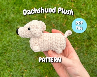 Dachshund dog crochet PATTERN (With Video Tutorial)