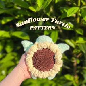 Amigurumi sunflower turtle crochet PATTERN