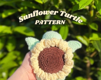 Amigurumi sunflower turtle crochet PATTERN
