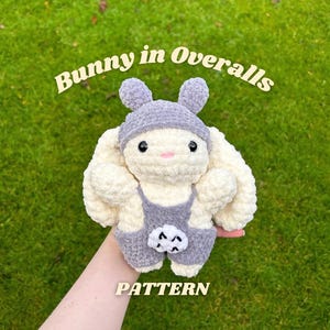 4 in 1 Bunny in Hat and Dungarees Crochet PATTERN