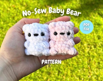 MOTIF de bébé ours au crochet sans couture
