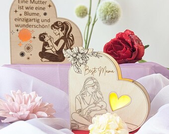 Birthday gift for mom, balloon light, Mother's Day gift ideas, gifts for mothers, LED wooden lamp, gift ideas for mom, wooden gift