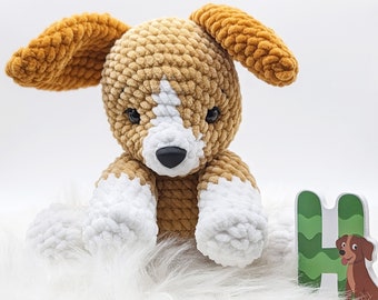 Hundewelpe, gehäkeltes Kuscheltier, Amigurumi, Geschenk, Geschenk Mädchen, Geschenk Junge, Amigurumi fertig gehäkelt, Geschenk Baby