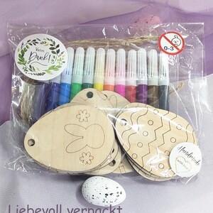 Osterdeko Basteln | Bastelset aus Holz | Geschenk DIY zu Ostern | Malset für Kinder
