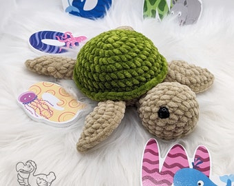 Crocheted cuddly sea turtle, small Easter gift, baby gift, cuddly toys for babies, crochet turtle, Easter present
