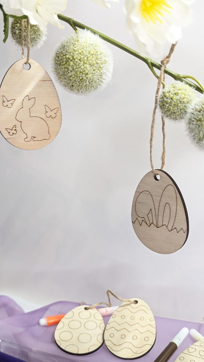 Osterdeko Basteln | Bastelset aus Holz | Geschenk DIY zu Ostern | Malset für Kinder