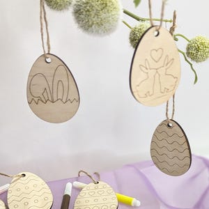 Osterdeko Basteln | Bastelset aus Holz | Geschenk DIY zu Ostern | Malset für Kinder