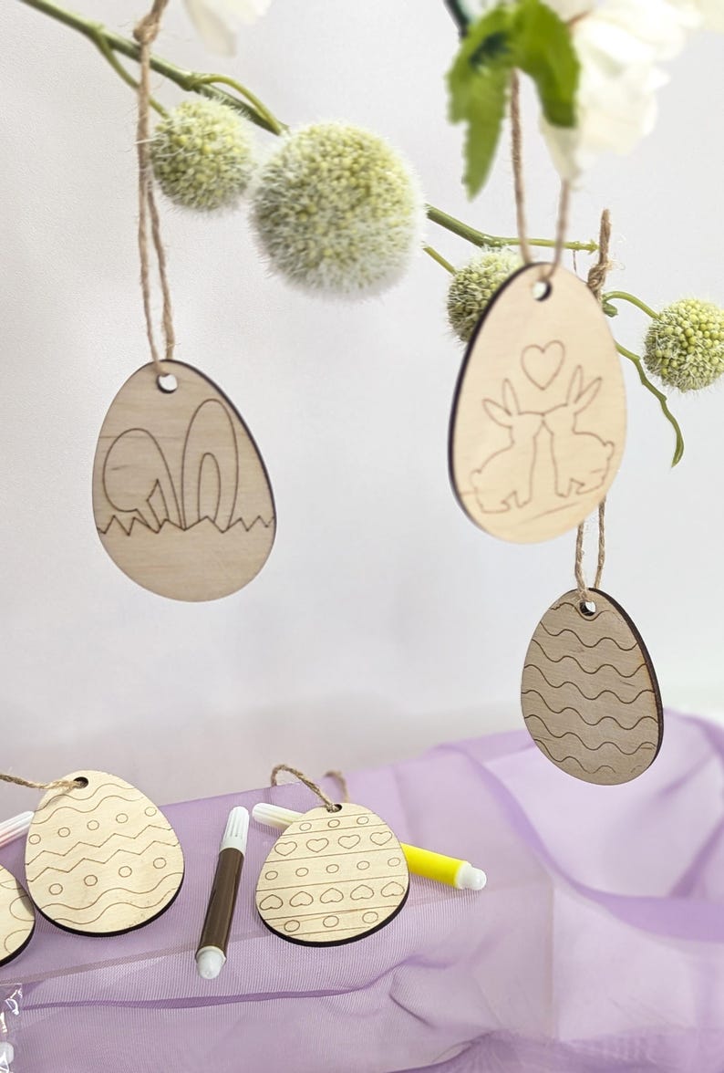 Osterdeko Basteln | Bastelset aus Holz | Geschenk DIY zu Ostern | Malset für Kinder