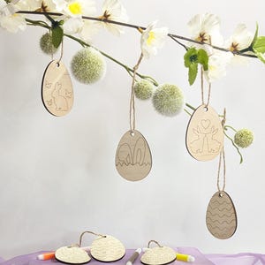 Osterdeko Basteln | Bastelset aus Holz | Geschenk DIY zu Ostern | Malset für Kinder