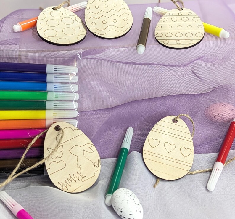 Osterdeko Basteln | Bastelset aus Holz | Geschenk DIY zu Ostern | Malset für Kinder