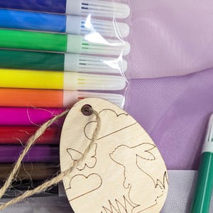 Osterdeko Basteln | Bastelset aus Holz | Geschenk DIY zu Ostern | Malset für Kinder