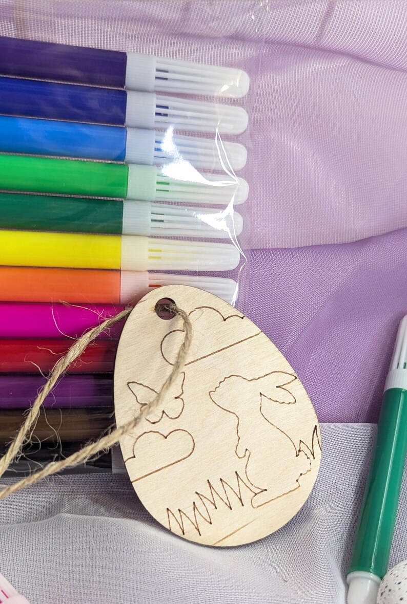 Osterdeko Basteln | Bastelset aus Holz | Geschenk DIY zu Ostern | Malset für Kinder