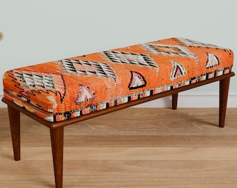 Dining table bench, Foyer bench, Regular bench, Padded bench, Ottoman for bedroom, Footrest bench, Bedroom bench, Ethnic style bench, 331-05