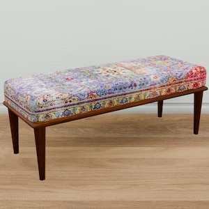 Bench for kitchen, Bedroom bench, Verstatile bench, Elegant bench, Functional ottoman bench, Cozy footstool bench, Luxury bench, 108-02