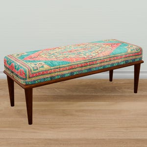 Entrway bench, Mid-century bench, Accent bench, Staircases bench, Decorative bench, Make-up bench, Rustic bench, Upholstered bench, 106-02