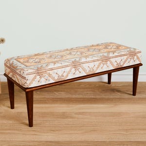 Dining table bench, Turkish bench, Ottoman bench, Make up bench, Hocker bench, Bohemian bench, Upholstered bench, Shoe bench, 286-02