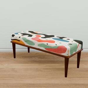 Mudroom bench, Handmade bench, Ottoman style bench, Lovely entry bench, Bedroom bench, Abstract design seat, Multifunctional bench, M-93